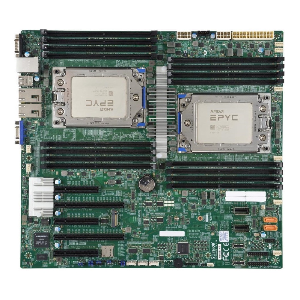 Dual Socket Sp3 Epyc Motherboard - Combo Box Supermic H11DSi-NT Presa scheda