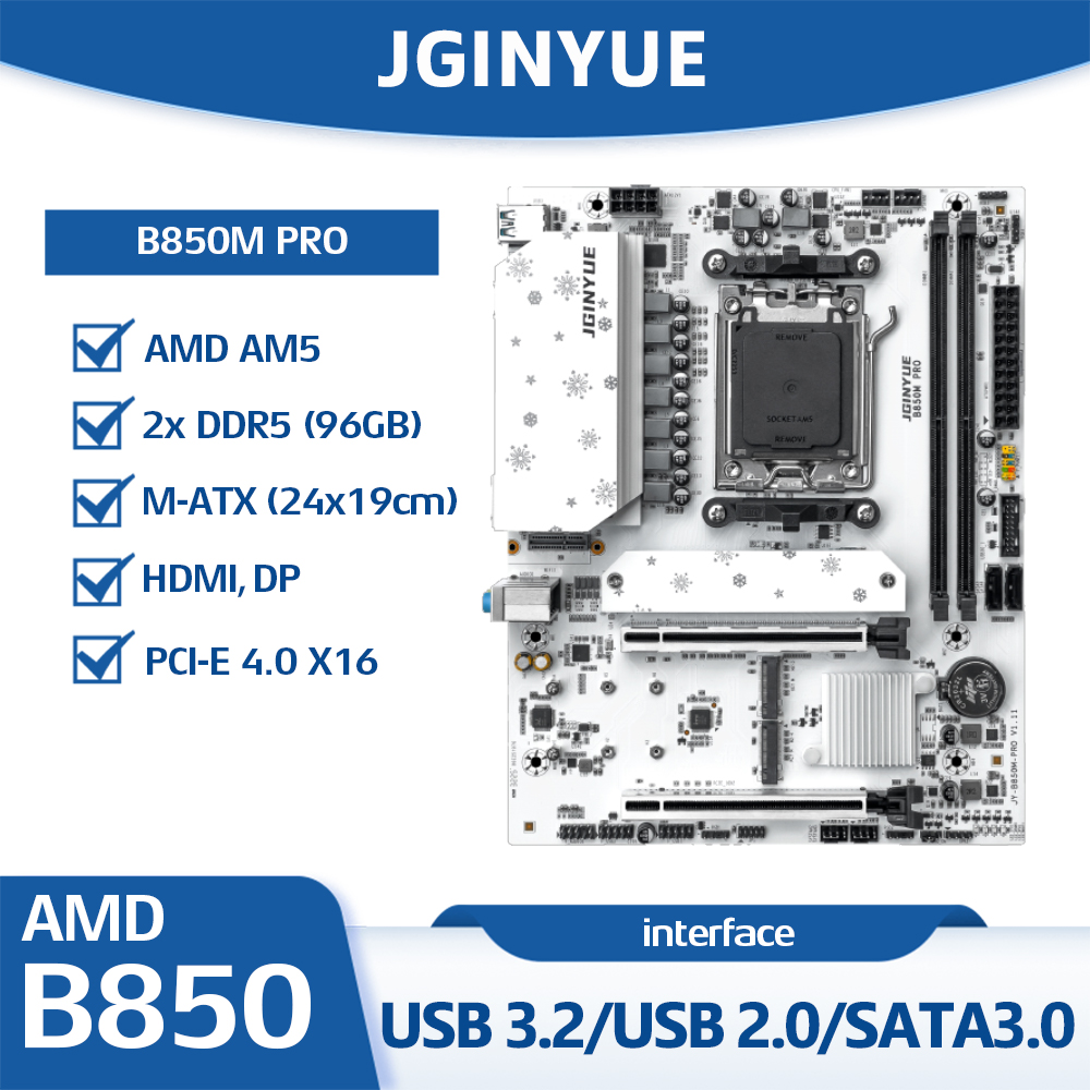 Am5 Micro Atx Pcie 5.0 Motherboard - Scheda Madre JGINYUE B850M PRO per