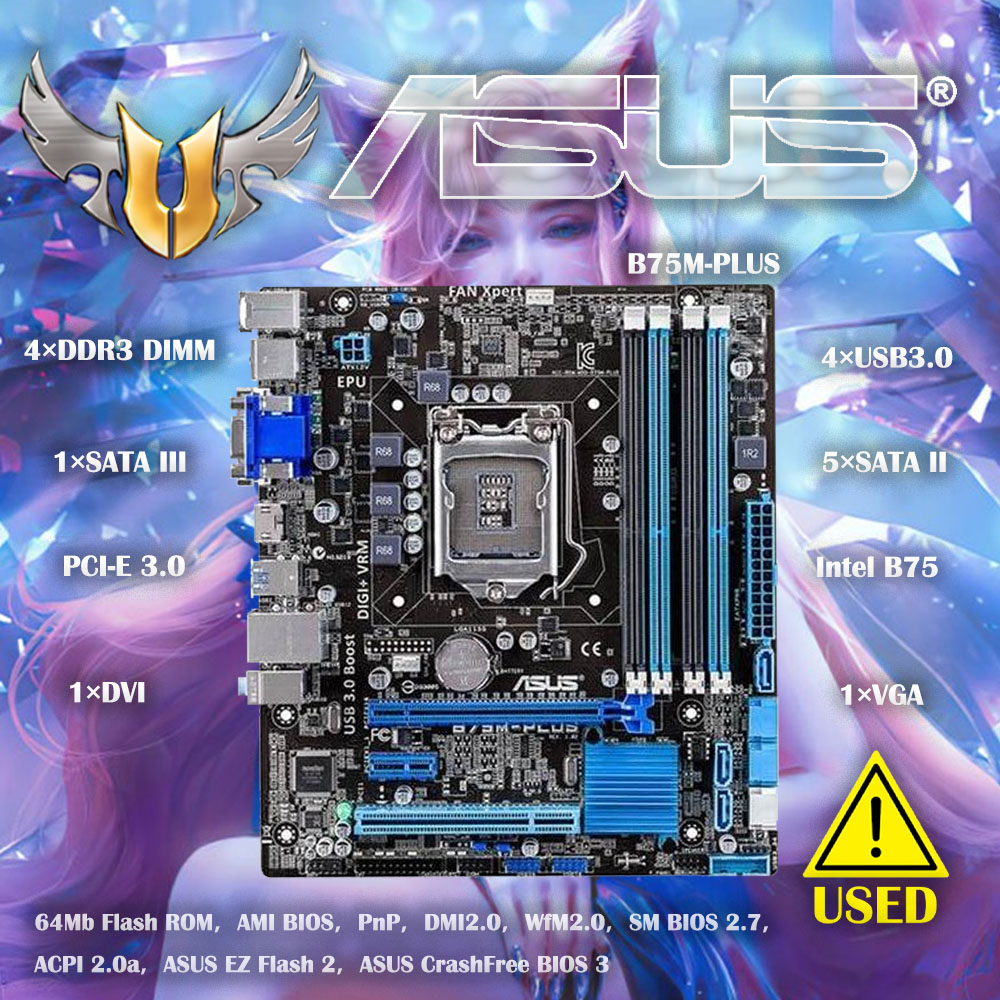 X870E Atx Motherboard - Asus B75M-PLUS Scheda madre desktop originale