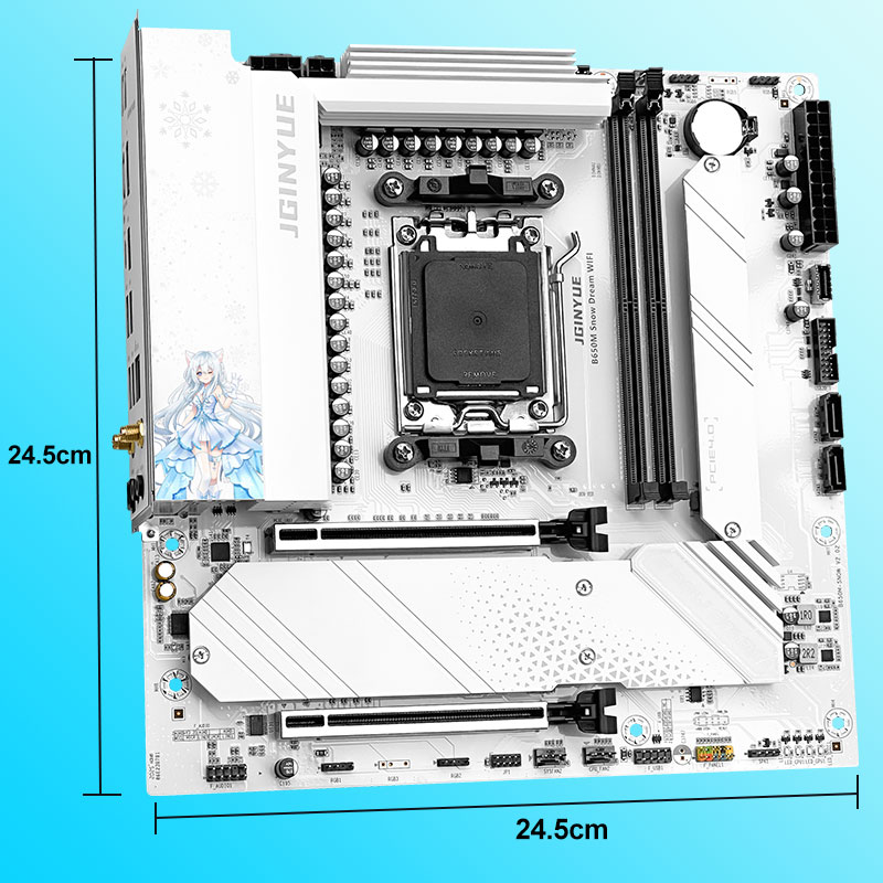 JGINYUE B650M Snow Dream WIFI  - Am5 Micro Atx Pcie 5.0 Motherboard recensione e prezzo