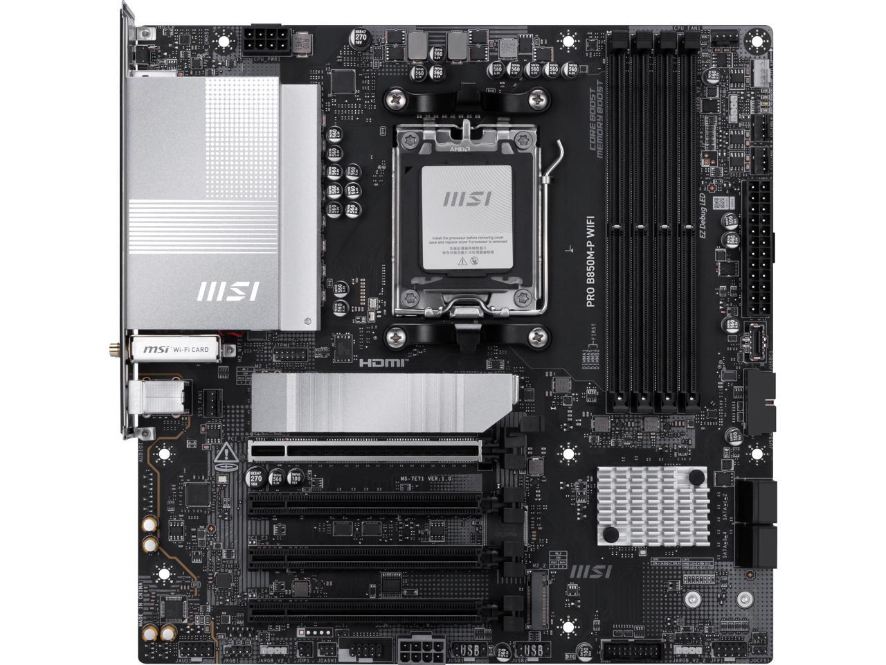 Scheda madre MSI PRO B850M-P W - Am5 Micro Atx Pcie 5.0 Motherboard recensione e prezzo