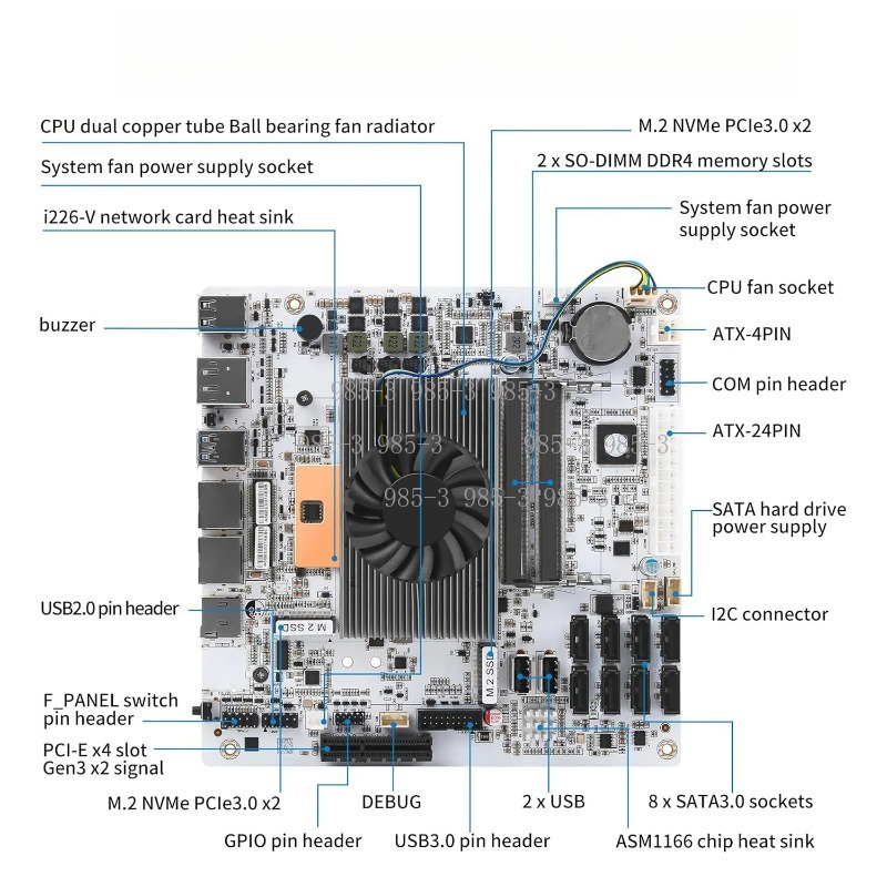 Scheda Madre Mini‑ITX M11 NAS  - Mini Itx Dual 2.5G Nas Motherboard recensione e prezzo
