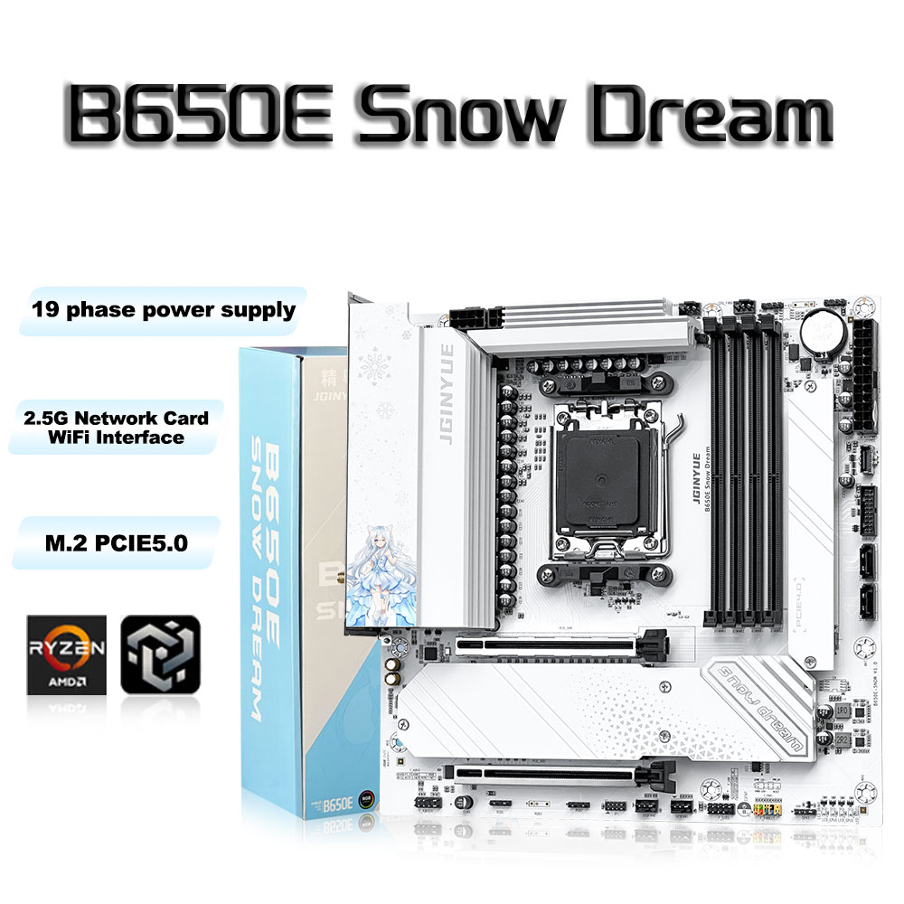 JGINYUE B650E Snow Dream AM5 M - Am5 Micro Atx Pcie 5.0 Motherboard recensione e prezzo